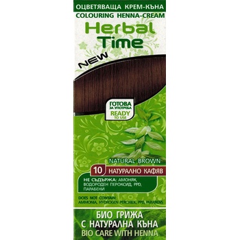 Herbal Time Henna přírodní barva na vlasy přírodní hnědá 10 75 ml