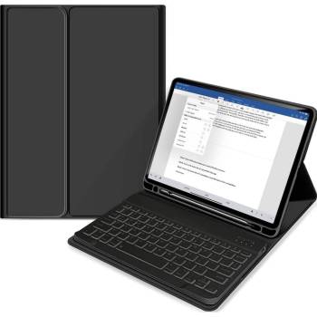 GKK Калъф с Клавиатура за iPad 9/ 8/ 7 10.2", Bluetooth Keyboard Case, Черен (5901041003946)