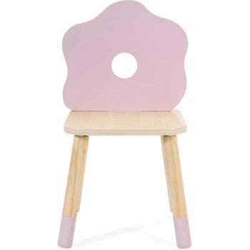 GUGA Дървено столче за деца с облегалка - Цвете (6927049065095)