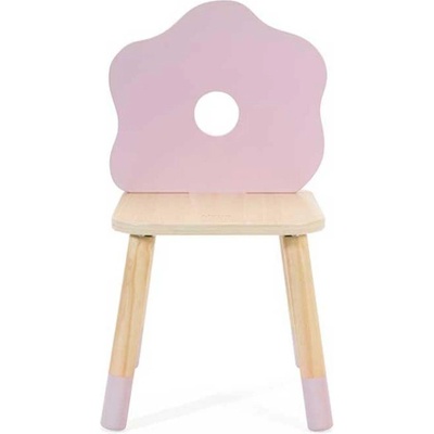 GUGA Дървено столче за деца с облегалка - Цвете (6927049065095)