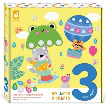 Janod My arts&crafts Креативен комплект Страсови камъчета и стикери Животни