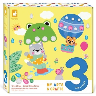 Janod My arts&crafts Креативен комплект Страсови камъчета и стикери Животни