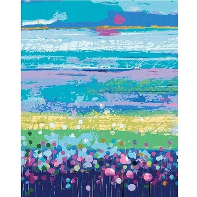 Zuty Malování Podle Čísel Abstraktní Louka 80 x 100 Cm Plátno