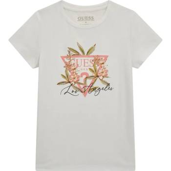 GUESS Тениска с къс ръкав за мини момиче с цветя и розово лого Guess