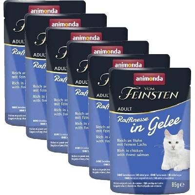 Animonda Vom Feinsten Raffinesse In Gelee kuře a losos v želé 6 x 85 g