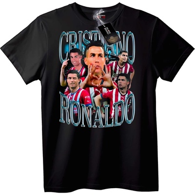 NOONEBRAND Спортна Тениска Cristiano Ronaldo - L, Black