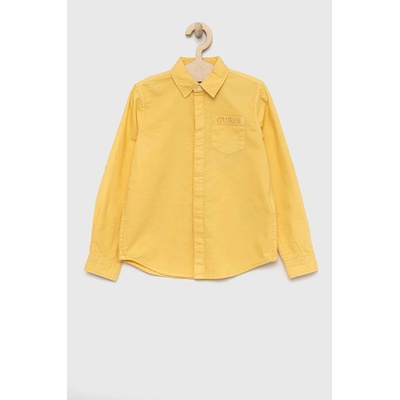 Guess Детска памучна риза Guess в жълто (L3RH06.W9CL0.PPYX)