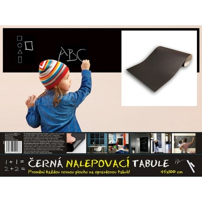 Impap Tabule samolepicí 45 x 100 cm černá + 2x křída