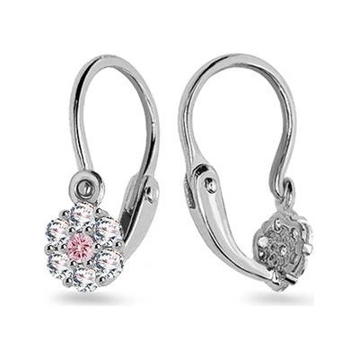 iZlato Forever náušnice pre novorodeniatko Kvietky so zirkónmi IZ18013AR