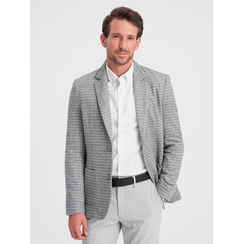 Ombre Clothing Мъжко сиво карирано яке със смес от вълна Ombre Clothing Ombre Clothing | Siv | МЪЖЕ | S