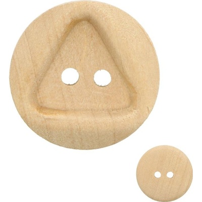 Ideal gombík trojuholník svetlý 20 mm 10 kusov