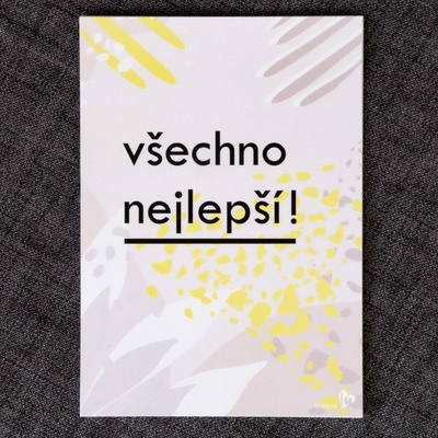 Lovelu Kartička Všechno nejlepší - Typografie
