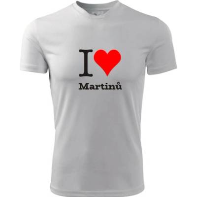 Tričko I love Martinů dárek pro hudebníka bílé