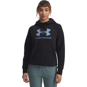 Under Armour Дамски суичър Under Armour Womens Rival Fleece Shimmer Over the Head Hoodie - Black