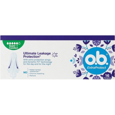 O. B хигиенни тампони, Extra Protect, Super+Comfort, 16 броя