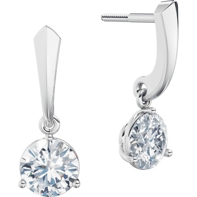 DF dámske náušnice 6416, bílé zlato s laboratorními diamanty o celkové váze 2.00 ct VS1/F