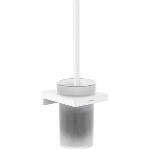 Hansgrohe AddStoris - Стенна четка за тоалетна, матирано стъкло/бял мат 41752700 (41752700)