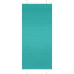 vidaXL Плисирана щора, петролно зелена, 90x200 см, ширина на плата 89, 4 см, полиестер (4015413)