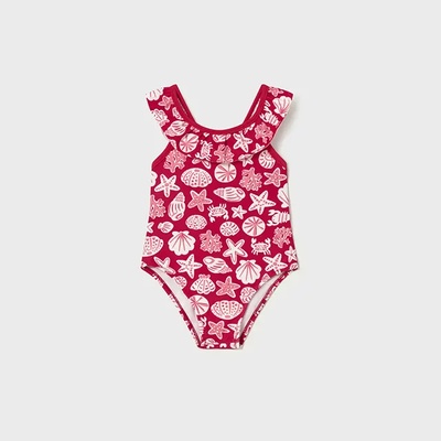 MAYORAL Цял бански щампован в Червен цвят за бебе момиче Mayoral