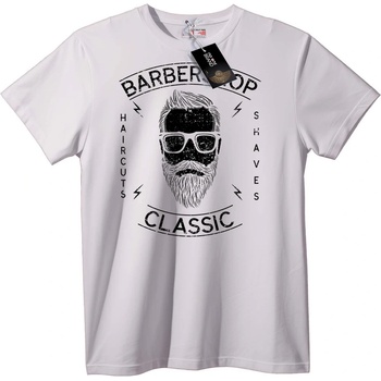 NOONEBRAND Тениска Класически барбер skull - M, Black