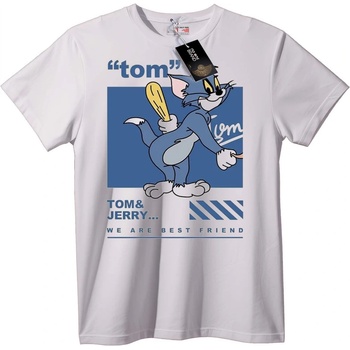 NOONEBRAND Тениска Tom & Jerry най-добри приятели - 7XL, White