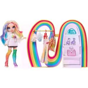 MGA Entertainment Комплект за игра Rainbow High Amaya гардероб с дъга - на унгарски език (543183)