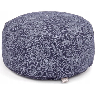 Bodhi Maharaja Rondo meditačný vankúš Mandala (tmavomodrý) 32 cm Kapok