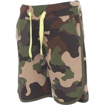 Payper dětské teplákové kraťasy COMBAT kids MASKÁČOVÁ/žlutá FLUO