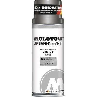 Molotow fina art effect metalický sprej 400 ml stříbrná