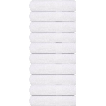 vidaXL Кърпи за баня 10 бр бели 70x140 см 360 gsm 100% памук (136655)