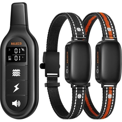 Rojeco RojecoPD521 1000m výcvikový obojek pro psy se 2 obojky (černý)