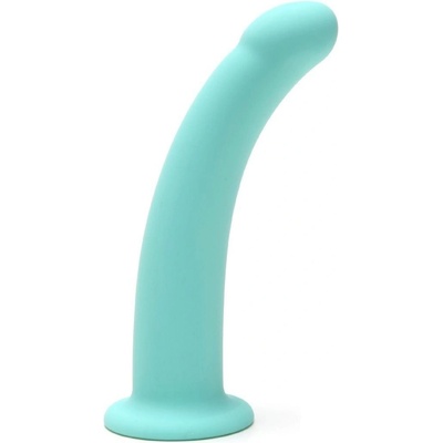 Dildo Me You Us 7″ Curved Silicone tyrkysové silikonové dildo s přísavkou 18,3 x 3,9 cm