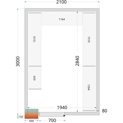 TEFCOLD CR 210x300x220 izolace 80 mm