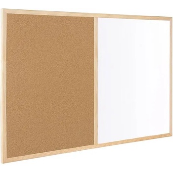 Image 1 of Bi-Office Комбинирана дъска Bi-Office Бяла и коркова, с дървена рамка 40х60 cm (801001-MX03001010)