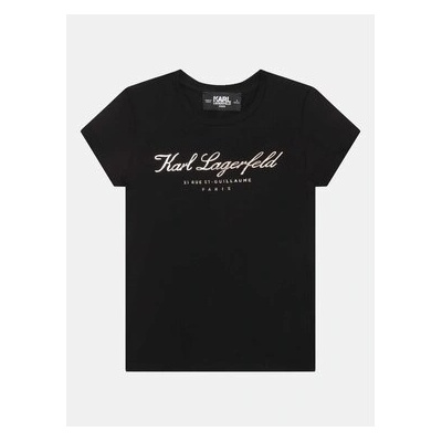 Karl Lagerfeld Kids Тишърт Z15435 M Черен Regular Fit (Z15435 M)