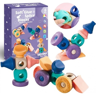 Woopie toys Mäkké gumené kocky pre najmenších