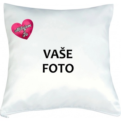 FOTOpošta Vankúš s fotkou rámik Milujem ťa 40x40