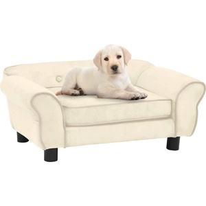vidaXL Dog sofa 72x45x30 cm cream plush 171042