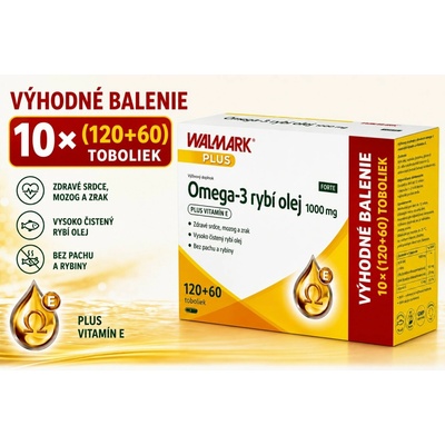 WALMARK OMEGA 3 FORTE rybí olej 10x 180 kapsúl