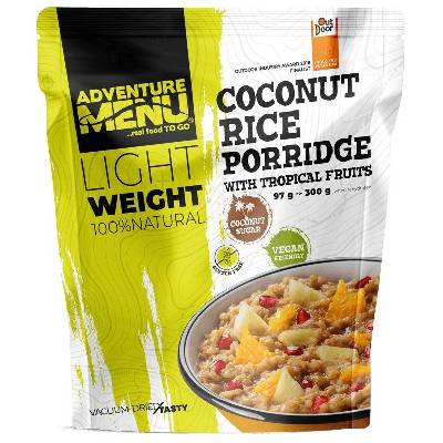 Оризово-кокосова каша с тропически плодове (vegan)