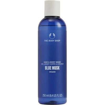 The Body Shop Mydlo na telo a vlasy Blue Musk Hair & Body Wash 250 ml