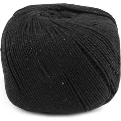 Bavlněná příze macrame Ø2-2,5 mm rozčesávací Varianta: 10 černá, Balení: 1 ks 47282/109633/238984