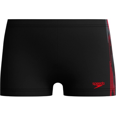 Speedo Детски бански слипове Speedo Kid's Plastisol Placement Aquashort Swim brief - Anthracite / High Risk Red - размер 140 (EU) (750-0879-1013)