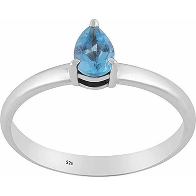 Nefertitis Stříbrný prsten se Swiss Blue topazem NF61139