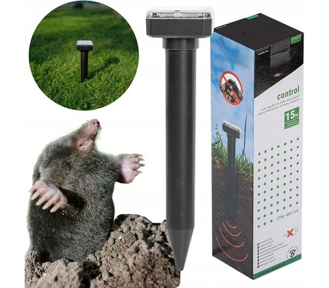 BRADAS Solární odpuzovač krtků a hlodavců, čtvercový ABS BR-CTRL-MO112S
