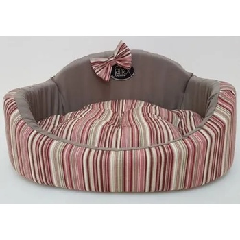 Image 1 of Жанекс 09 Легла за домашни любимци серия Жанекс с махаща се възглавница - червено розово райе