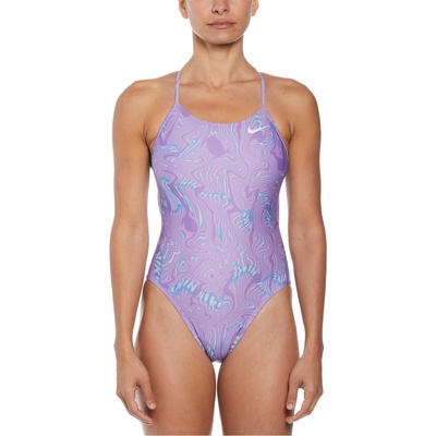 Nike Дамски бански костюм Nike Swim HydraStrong Lace-Up Tie-Back One-Piece Swimsuit Womens - Cobalt Bliss