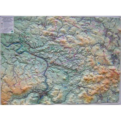 Českosaské Švýcarsko - plastická mapa 100 x 75 cm