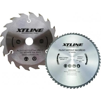 XTline TCT16060 Kotouč pilový s SK plátky trapéz 160x1,6x20/60 zubů