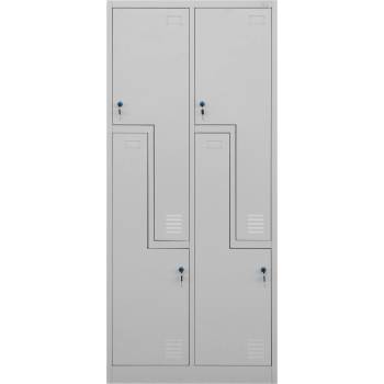 RFG Гардероб RFG, двоен, метален, Z-образни врати, 800 х 450 х 1850 mm, сив